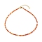 Natural Carnelian Beaded Necklaces for Women, with 304 Stainless Steel Lobster Claw Clasps, Round, 18.31 inch(46.5cm), Beads: 2.5~3.5mm