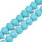 Synthetic Coral Dyed Carved Beads Strands, Shell Shape, Cyan, 11~11.5x9x6.5mm, Hole: 1mm, about 30pcs/strand, 10.71''(27.2cm)