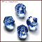 K9 Glass, Imitation Austrian Crystal Beads, Grade AAA, Faceted, Polygon, Cornflower Blue, 6mm, Hole: 0.7~0.9mm