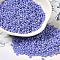 Baking Paint Glass Seed Beads, Donut, Slate Blue, 8/0, 2.5~3x1~1.5mm, Hole: 1~1.2mm, about 40909pcs/1pound