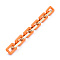 Handmade CCB Plastic Cable Chains, with Opaque Acrylic Linking Rings, Golden, Dark Orange, Links: 30x20x6mm, 39.37 inch(1m)/strand