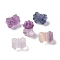 Natural Fluorite Beads, Lotus, 15~17x12~12.5mm, Hole: 1.6mm