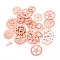 Alloy Cabochons, UV Epoxy Resin Supplies Filling Accessories, for Jewelry Making, Gearwheel & Pointer, Mix Shape, Cadmium Free & Lead Free, Rose Gold, 12~28x6.5~24x1.5~3.5mm, about 110~125pcs/bag