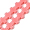 Synthetic Coral Beads Strands, Dyed, Cross, Salmon, 9x9x4mm, Hole: 1.2mm, about 35pcs/strand, 12.99''(33cm)