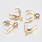 304 Stainless Steel Pendant Pinch Bails, Golden, 11x8x3mm, Hole: 2.5mm