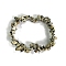 Natural Dalmatian Jasper Stretch Bracelets, Chip, 17~22cm