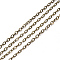 3.28 Feet Brass Cable Chains, Soldered, Flat Oval, Antique Bronze, 3.2x2.5x0.4mm, Fit for 0.8x5mm Jump Rings