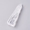 Natural Quartz Crystal Pointed Beads, Rock Crystal, Healing Stones, Reiki Energy Balancing Meditation Therapy Wand, No Hole/Undrilled, Bullet, 59~61x16~17mm