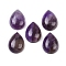 Natural Amethyst Cabochons, Teardrop, 20~20.5x15~15.5x6.5~7mm