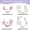 4Pcs 4 Style Resin Imitation Gemstone Beaded Bag Handles FIND-PH0009-46A-2