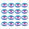 16Pcs PVD Vacuum Plating Non-magnetic Synthetic Hematite Connector Charms G-AR0004-78-1