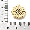 Brass Micro Pave Clear Cubic Zirconia Pendants KK-L228-10G-3