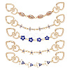 5Pcs 5 Styles Evil Eye Alloy Link Chains Bag Extender Chains AJEW-TAC00036-3