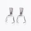Tarnish Resistant 304 Stainless Steel Pendant Pinch Bails STAS-E127-10P-1