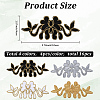 16Pcs 4 Colors Flower Polyester Iron on/Sew on Patches DIY-GF0011-68-2