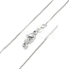 Brass Box Chain Adjustable Slider Necklaces for Women NJEW-U008-05P-2