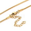 201 Stainless Steel Round Snake Chain Necklaces for Women NJEW-G140-06C-G-1-3