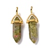 Natural Unakite Pointed Pendants G-K329-39G-2