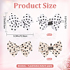 2 Pairs 2 Colors Polka Dot Pattern Cloth Bowknot Shoe Decorations FIND-CP0001-39-2