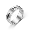 Rotating 201 Stainless Steel Anxiety Relief Rings for Women Men PW-WG4928D-17-1