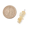 3Pcs Natural Citrine & Green Aventurine & Synthetic Blue Goldstone Chip Beaded Constellation Pendants PALLOY-JF03043-06-2