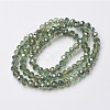 Electroplate Transparent Glass Beads Strands X-EGLA-A034-T6mm-S11-2