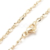 Brass Figaro Chains Necklace for Women NJEW-P265-20G-1