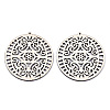 Undyed Natural Wooden Big Pendants X-WOOD-N007-021-1