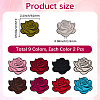 18Pcs 9 Colors Flower Embroider Self-adhesion Thread Iron on & Sew On Patches DIY-CY0001-22-2