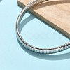 12MM 304 Stainless Steel Flat Snake Chain Necklaces for Women NJEW-U049-01P-3
