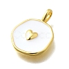 Brass with Enamel Pendants KK-D295-31G-01-2