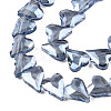 Electroplate Transparent Glass Beads Strands EGLA-N002-44-09-3