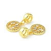 Rack Plating Brass Micro Pave Cubic Zirconia European Dangle Charms KK-K330-44G-3