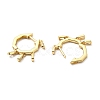 Cubic Zirconia Rectangle Dangle Hoop Earrings EJEW-Z019-03D-G-2