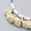 Cowhide Leather Cord Bib Necklaces NJEW-JN02590-01-2