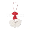 Handmade Cotton Threads Pendant Decoration HJEW-JM04283-2