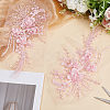 3D Flower Polyester Embroidery Sew on Appliques PATC-WH0008-48A-4