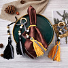 Crafans 4Pcs 2 Style Senior Year Theme Woolen Yarn Tassels Pendant Decorations HJEW-CF0001-18-12