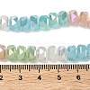 Electroplate Transparent Glass Beads Strands EGLA-K015-17-4