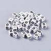 6MM Letter B Cube Acrylic Beads X-PL37C9308-B-1