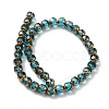 Transparent Electroplate Glass Beads Strands GLAA-G098-01-3