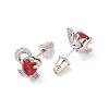 Rack Plating Brass Micro Pave Cubic Zirconia Stud Earrings EJEW-I304-06P-09-2