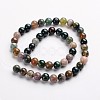 Round Natural Indian Agate Gemstone Bead Strands G-J333-07-8mm-2