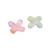 Metal Enlaced Acrylic Bead Caps OACR-G044-01A-2