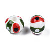 Handmade Porcelain European Beads PORC-S504-007-3