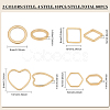 80Pcs 8 Style Brass Linking Rings KK-FH0005-70-2