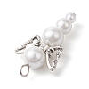 Glass Pearl Pendants PALLOY-JF02711-03-4