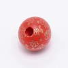 Printed Natural Wood Beads WOOD-TAC0007-57F-2