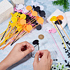 50Pcs 5 Colors Flat Round Plastic Hang Tag Fasteners FIND-TA0010-02-6