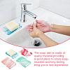 4Pcs 4 Colors Marble Pattern Silicone Soap Dishes AJEW-GA0005-74-5